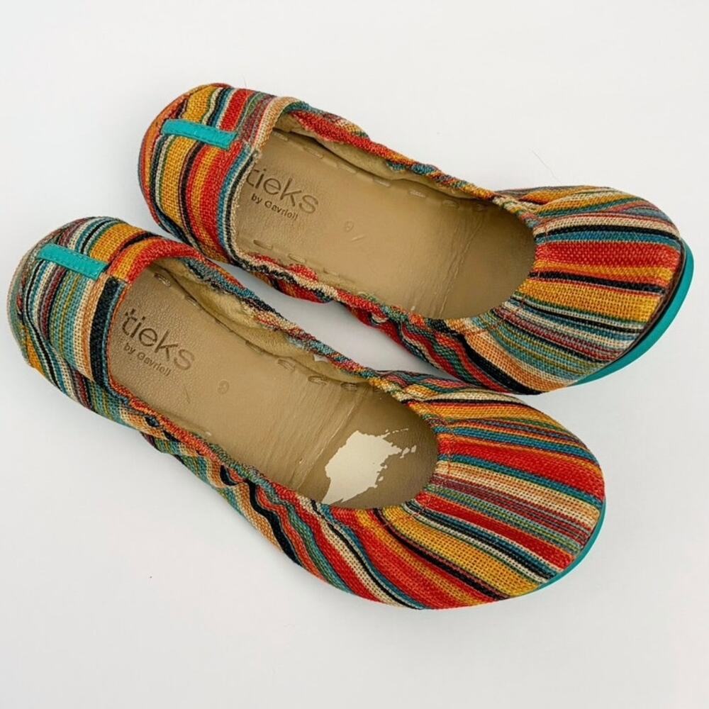 Tieks by Gavrieli Sunset Stripe Foldable Ballet Flats Size 9